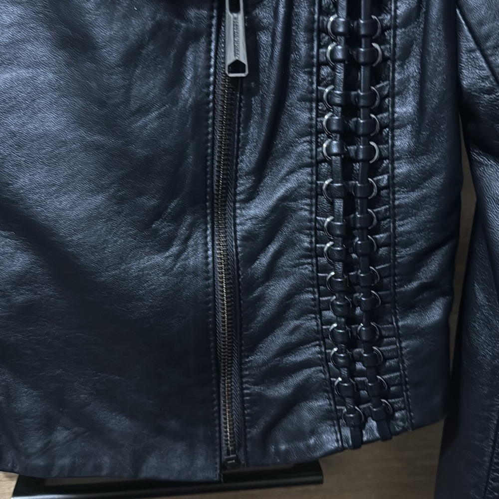 Leather women’s bike jacket authentic VICTOR HUGO - Picture 3 of 10